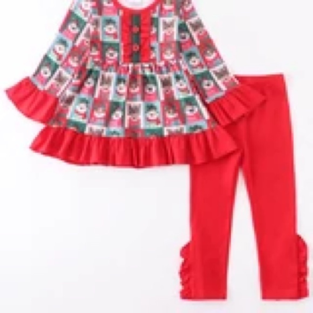 Ruffled Animal Christmas Set 6-7